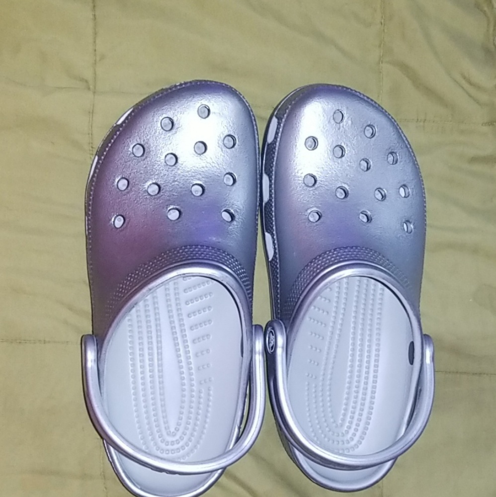 Silver Crocs